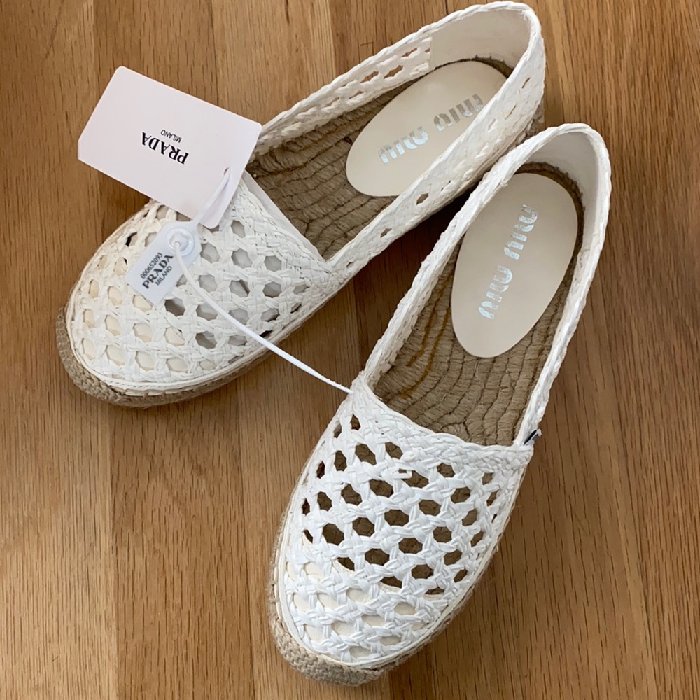 Miu Miu Leather Espadrilles ⭐️ brand new ⭐️
